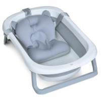 Ванночка ME 1151 PLUS Gray (1шт) дитяча, з термометром, вкладиш, силікон, складана 78,3*49,3*20,5, с