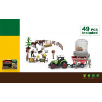 Набір фермера 550-33 K (12) 49 елементів, трактор, підсвічування, звук, інерція, причеп, силосна веж