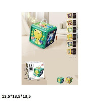 Бізікуб MSS-014 для розвитку дрібної моторики,багатофункц.батар.муз.світ.2кол.кор.13,5*13,5*13,5 /60