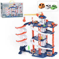 Гараж A333-255G (12шт) 5 поверхів, ліфт (механічний), кран (механічний, магнитний крюк), машинки 3шт