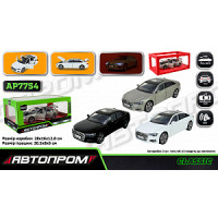 Машина мет. АВТОПРОМ арт. AP7754 (12шт/2) 1:24 AUDI A6L, батар,світло,звук,відкр.двері,короб.