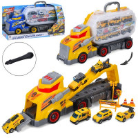 Трейлер HT9811-13W (12шт) інерція, 42см, музика, звук, світло, гумові колеса, рухливі деталі, 2 види