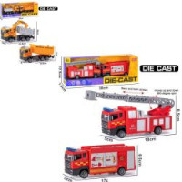 Будтехніка BX-235-36 (18шт) інерція, набір транспорту 2шт, 15,5см, гумові колеса, пластик+метал, 2 в