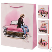 Пакет подарунковий паперовий L "Girls" 30*41.5*12см