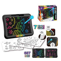 Досточка YM-117 (18шт) 23-18-4.5см, картки 3шт, ручка 2в1,світло 12 режимів, на бат-ці, у кор-ці,