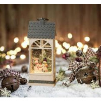 Новорічний ліхтар WDL-24074/0147 з музикою та ефектом падаючого снігу