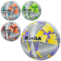 М'яч футбольний MS 3713 (30шт) розмір5, TPU, 400-420г, ламінований, 4кольори, у пакеті