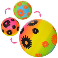 Мяч детский MS 3506 (120шт) 9 дюймов, рисунок(цветы), радуга, 60-65г