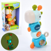 Брязкальце 6669 жираф з прорізувачем батар.муз.світ.2кол.кор.26,5*6,5*15,5 /72/