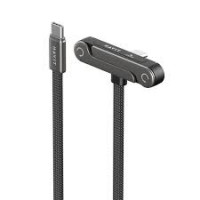 Кабель HAVIT CB6387 USB-C - USB-C 3A (PD60W) Black/Gray 1.2m with Holder