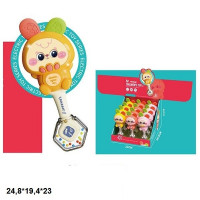 Брязкальце M614 зайченя з прорізувачем батар.муз.світ.3кол.12шт.в кор.24,8*19,4*23 /16/192/