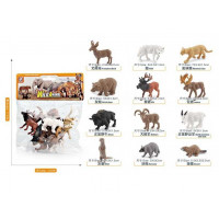 Набір тварин YJ 839 D (144) "Дикі звірі", 12 фігурок, середня довжина 5.5 см, в пакеті