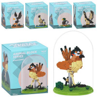 Конструктор MG1366A/B/C/D/F (60шт) птах, колба, 5 видів, в кор-ці, 13-17-13см