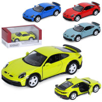 Машина KT5467W (24шт) метал, інерція, 1:36, 12см, відчиняються двері, гумові колеса, 4 кольори, в ко