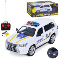 Машина M 5011 (9шт) Р/К, 1:12, 32см, поліція, гумові колеса, світло, акум, USB-зарядне, в кор-ці