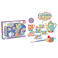 Набір для творчості 868-E18 (36шт) Розфарбуй чайний сервіз, сервіз на 4 персони (фарфор), фарби, пен