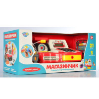 Кассовий апарат 7162-1 UA (12шт) мікроф,ваги,калькул,сканер,продук,зв-укр,на бат. в кор,43-19-19см