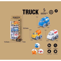 Набір машин 913-7 (96/2) 3 спецтехніки, середня довжина 10 см, рухомі елементи, біопластик, в коробц