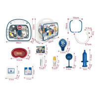 Набір лікаря 8826-2 (48) підсвічування, звук серцебиття, медичне приладдя, муляжі ліків, у слюді