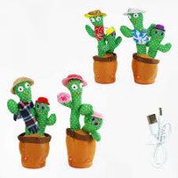 Інтерактивна іграшка C 63394 (100) 4 види, “Кактус”, українські пісні, функція запису