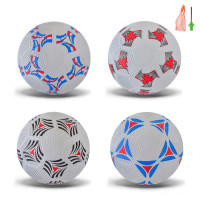 М'яч футбольний  арт. FB2323 (50шт) №5, Гума, 420 грам, MIX 2 кольори, сітка+голка