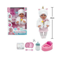 Пупс YL 2540 A-H (12) висота 40 см, заплющує очі, “ходить” на горщик, знімний одяг, п’є, горщик, зву