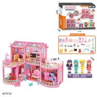 Ляльковий будинок ABL1032 з ляльками,меблями та аксес.кор.40*9*30 /30/