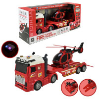 Трейлер арт. JP588-82A (18шт)  батар світо,звук, вертоліт в наборі короб. 53*14,5*22,5см