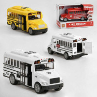 Автобус WY 940 A/B/C (48) 3 цвета, подсветка, звук, инерция, в коробке  [Коробка]