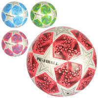 Мяч футбольный EN 3194 (30шт) размер 5, ПУ 3,5мм, ламинир, 400-420г, 4цвета, в кульке