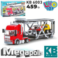 Конструктор KB 6003 (12шт) трейлер, машинки, 459дет, в кор-ці 40,5-25-9см