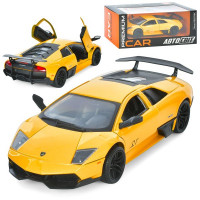 Машина AP-1910 (8шт)  АвтоСвіт, 1:24 Lamborghini Murcielago, метал, 19см, відкриваються двері та баг