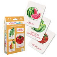 Набір навчальних карток Монтесорі «Овочі та фрукти 301232