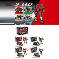 Конструктор 123-890-893 Ціна 1шт В БЛОЦІ, трансформери, 4 в 1: 4 набори 1 великий робо