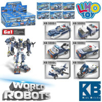 Конструктор KB 5000 (96шт) поліція, транспорт, 6 видів(від 79дет), в кор-ці, 6в1, 6шт в дисплеї, 29-