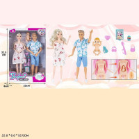 Лялька вагітна 29см 8082-17 родина з дитиною та аксес.кор.32,5*6*22 /60/