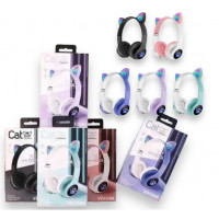 Бездротові Bluetooth-навушники Cat Ear VZV-23M з вушками і LED підсвічуванням