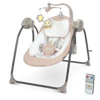 Гойдалка ME 1075 TEDDY Beige Animals (1шт) пульт, 5швидк, таймер, 12мелодій, 2 полож.спинки, беж.,тв