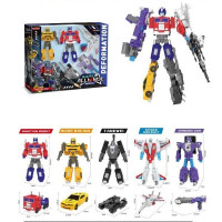 Трансформер K-1886 (6шт) TF, 5в1, набір 5шт, робот (від 12см)+транспорт, в кор-ці, 49-39,5-9,5см