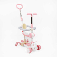 Самокат триколісний 5 в 1 "Skyper" CM-9160/24 (6) колеса PU 120х28мм зі світлом, музика та підсвічув