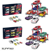 Паркінг 64013-6/64014-6 з метал.машинками(6шт.),кор.31,5*4*16,5 /96/