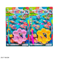 Рибалка арт. 3067-103 (108шт/2) 2 види мікс, вудка, 8 рибок,  планшет 49*29см.