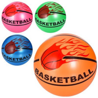 Мяч детский MS 3503 (120шт) 9 дюймов, рисунок(баскетбол), 60-65г, 4цвета