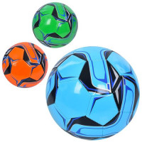 М'яч футбольний EN 3339 (30шт) розмір 5, ПВХ, 1,8мм, неон, 300-320г, 3 кольори, у кул.
