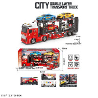 Трейлер JP 588-81 A (9) звук, підсвічування, інерція, машинки, гумові колеса, в коробці