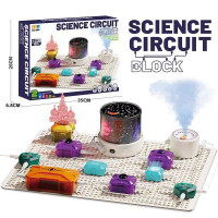 Електронний конструктор D 2008 (36/2) 38 елементів, підсвічування, нічник-проєктор, парогенератор, в