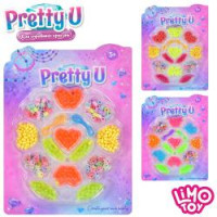 Бісер M 5687 UA (180шт) намистини, нитки, мікс видів, на листі, 28-21-2см