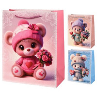 Пакет подарунковий паперовий L "With love" 31*42*12см R33504-L