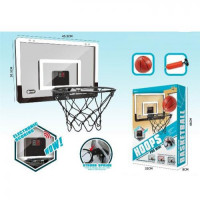 Баскетбольне кільце MR 1141 (6шт) щит пластик 45,5-30,5см, кільце метал 25см, електр.табло-звук, сіт