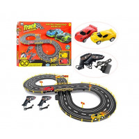 Трек 588-17A (18шт) машинки 2шт, 10см, пульт 2шт, 235см, 1:43, от сети, в кор-ке, 54-37-5см